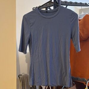 Blue Half-Sleeve Top